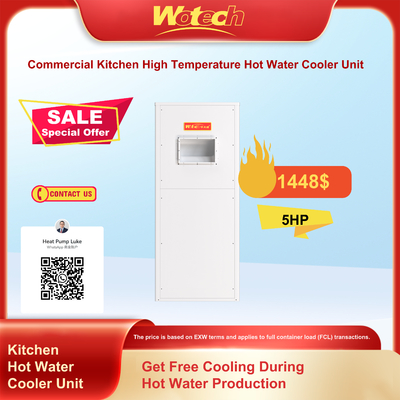 Mua R410a 5 HP Commercial Kitchen High Temperature Hot Water Cooling Unit sản xuất trực tuyến