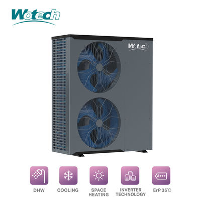 22kw R32 Bơm nhiệt từ không khí sang chất lỏng Máy bơm nhiệt đơn khối ba pha biến tần để sưởi ấm